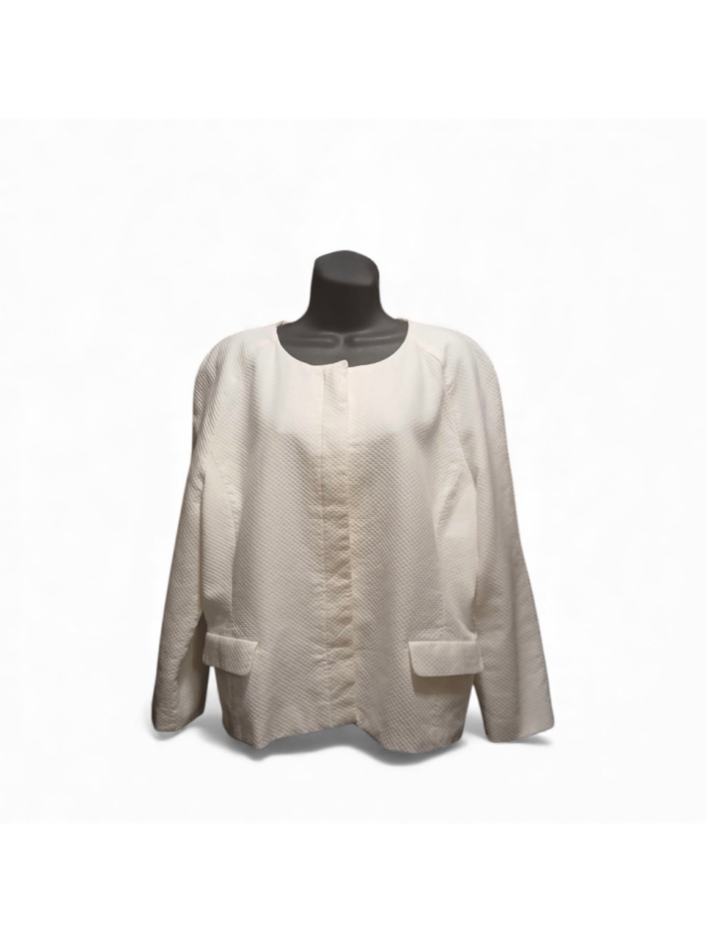 Liz Claiborne Women's XL Collarless Quilted Texture Jacket - INV173 A2